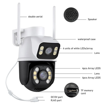 Icsee Camera Wifi Security Camera Wifi Security Camera Camera External Wifi Camera Camera 4K 3 + 3MP Brazil