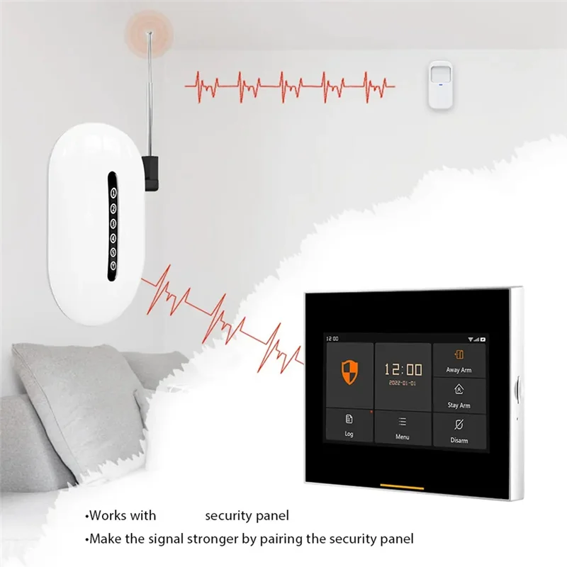 Signal Repeater Wireless Extender 433Mhz Long Range Booster Barrier-Free Through Walls For Home Alarm Security