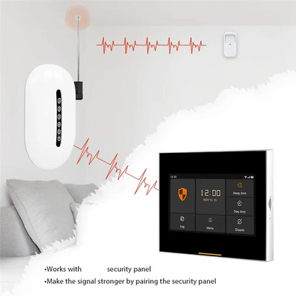 Signal Repeater Wireless Extender 433Mhz Long Range Booster Barrier-Free Through Walls For Home Alarm Security