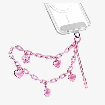 Colorful Beads Phone Straps Long Short Lanyard Phone Hanging Chain