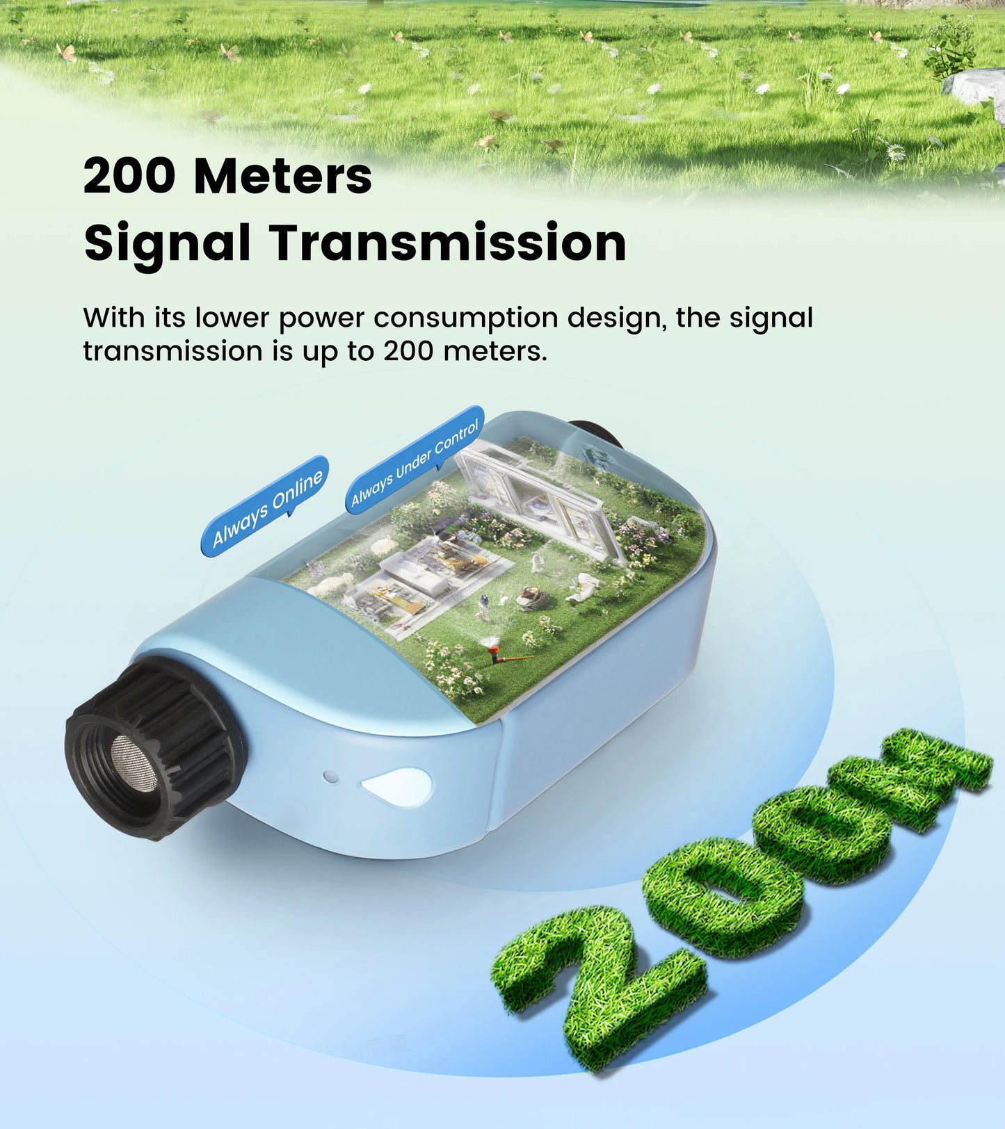 GIRIER Tuya Smart Water Timer WiFi Programmable Sprinkler Controller for Garden Hose Irrigation No Hub Required Works with Alexa