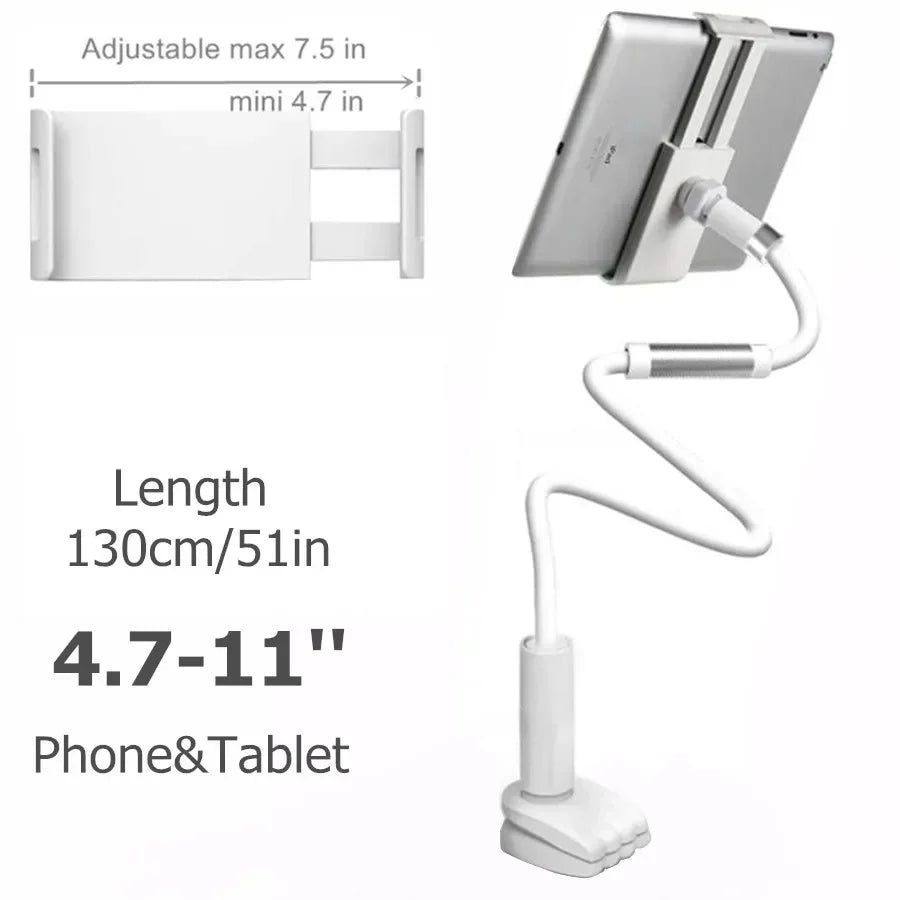 Desktop Phone Tablet Stands 130cm Tablet Holder Adjustable Mount For Tablet 4.0 To 11 inch Bed Tablet PC Stand Metal Support