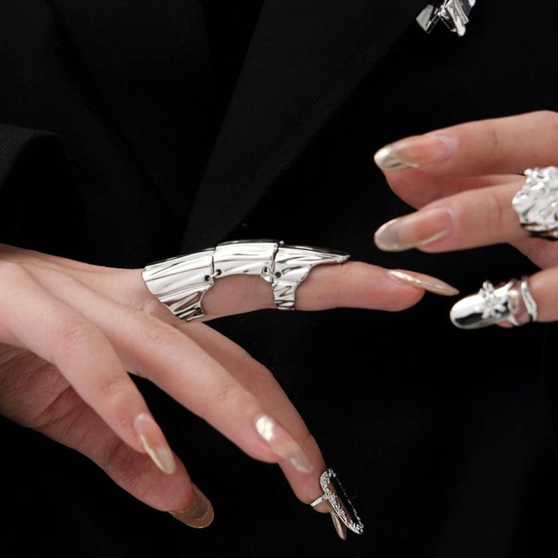 Wide Fold Open Finger Rings Girls Travel Accessories Christmas Anniversary Gift