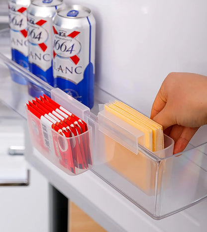 Refrigerator Side Door Organizer - Hanging Storage Bin for Condiment Packets, Sauce Pouches, Small Items, Space-Saving Fridge Or