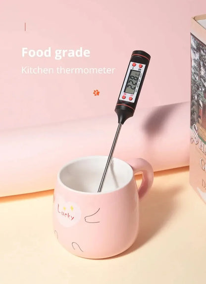 Kitchen Food Baking Digital Thermometer New Meat Thermometer Electronic Probe Type Digital Display Liquid Grill Thermometer