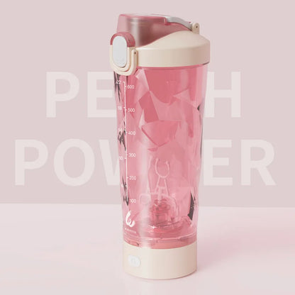 Portable Mixing Cup 600ml Protein Shaker Bottle Fully Automatic Blender Kettle USB Rechargeable Multipurpose for Gym Outdoor
