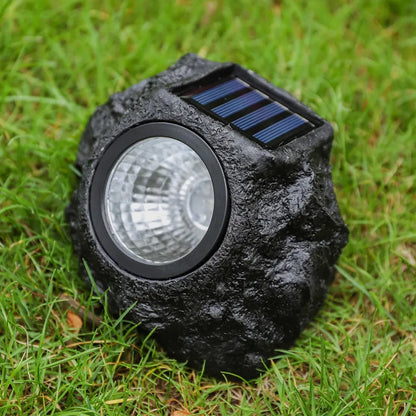 LED Solar Energy Warm Light  Outdoor Garden Lawn Decoration Waterproof Lighting Garden Spotlight Solar Simulation Stone Light