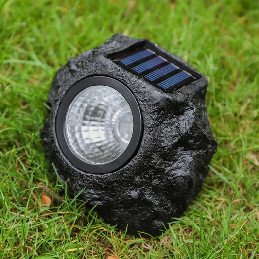 LED Solar Energy Warm Light  Outdoor Garden Lawn Decoration Waterproof Lighting Garden Spotlight Solar Simulation Stone Light