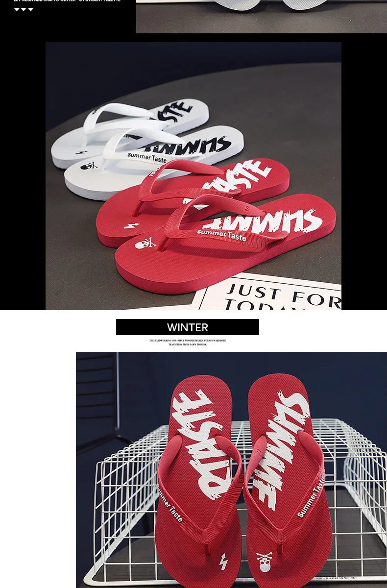 Flip-flops Men's Summer New Soft Sole Non-slip Flip-flops Youth Leisure Beach Sandals Sandalias De Fiesta Elegantes