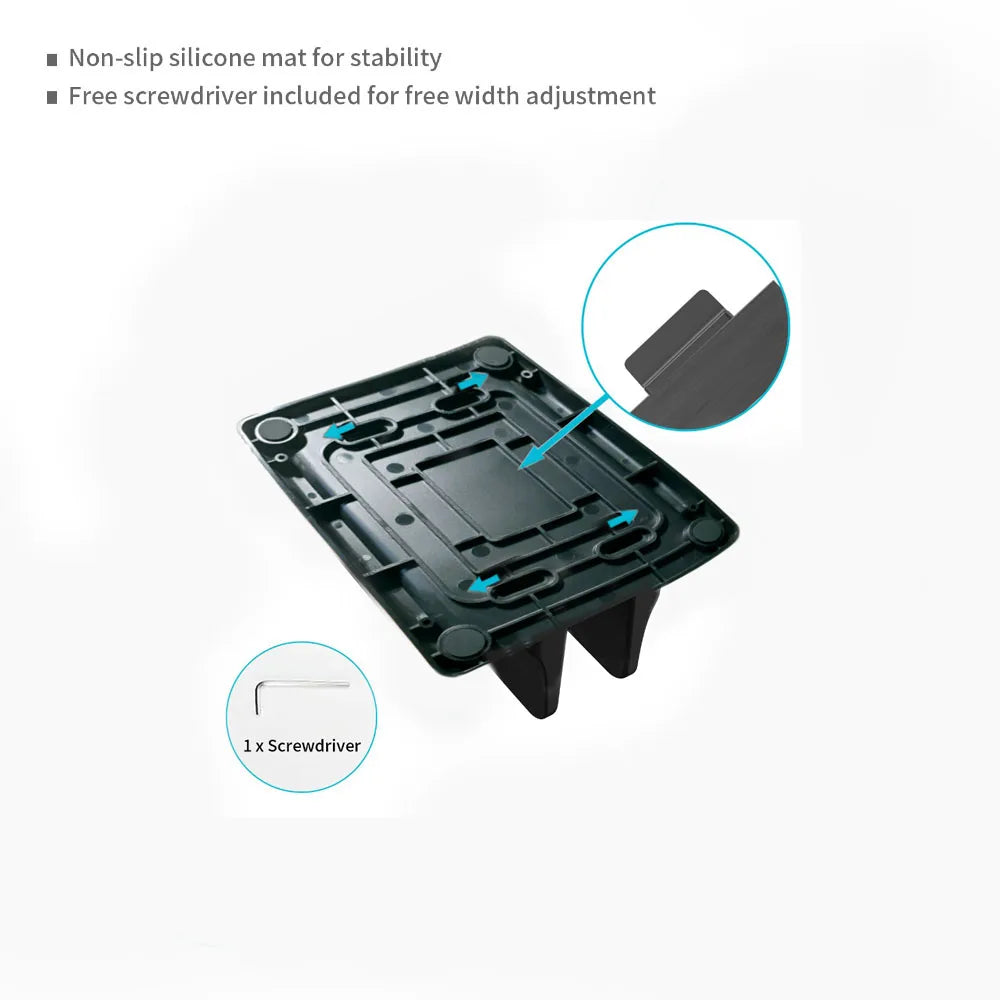 Vertical Laptop Stand Plastic Portable Macbook/Tablet/Phone Holder Adjustable Desktop Notebook Dock Space Save Accessory-Vaydeer