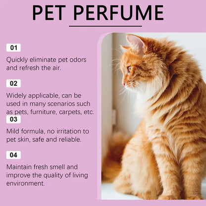 100ml Pet Odor Eliminator Fresh Scent Spray For Dogs Cats Home Deodorizing Solution With Harness Attachment