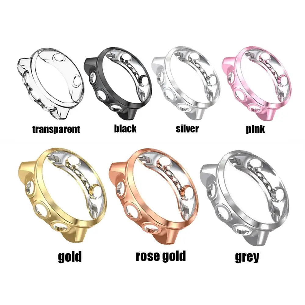 For Garmin Forerunner 245 / 245M Soft TPU Watch Case Protective Cover Screen Protectors