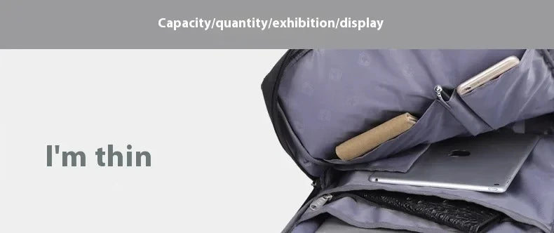 Men's 14/15 Inch Laptop Backpack Slim Casual Computer Backpack Ultra Light Waterproof Bag Suitable for Business