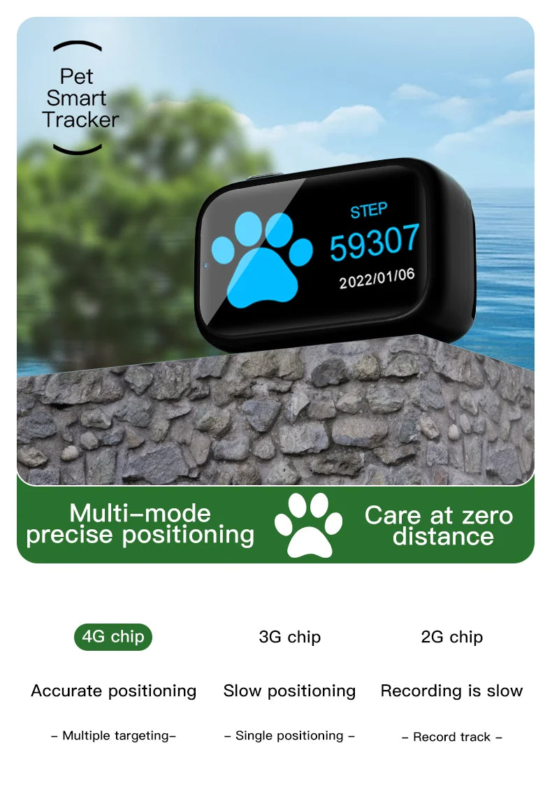 New Pets GPS Tracker S13 Smart 4G Waterproof Protective Locator Real-time Tracking Wearable Dog Cat Bird Collar Find Device 2024