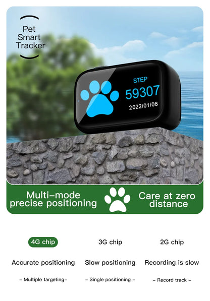 New Pets GPS Tracker S13 Smart 4G Waterproof Protective Locator Real-time Tracking Wearable Dog Cat Bird Collar Find Device 2024