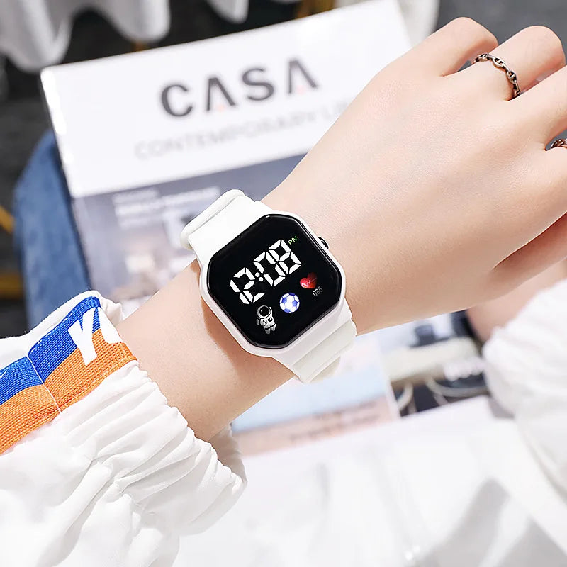 LED electronic watch, children's multifunctional electronic watch