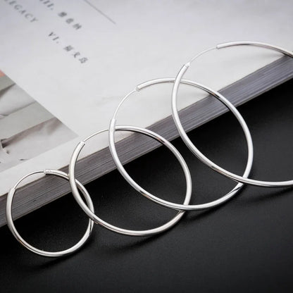 Women 3-7cm Small Big Circle Hoop Earrings Statement Ear Ring Fashion Jewelry Gift