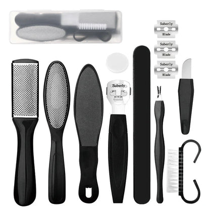 Foot Care Tool Pedicure Manicure Kit Set Stainless Steel Peeling Exfoliating Callus Dead Skin Remover Foot Scrubbing Brush