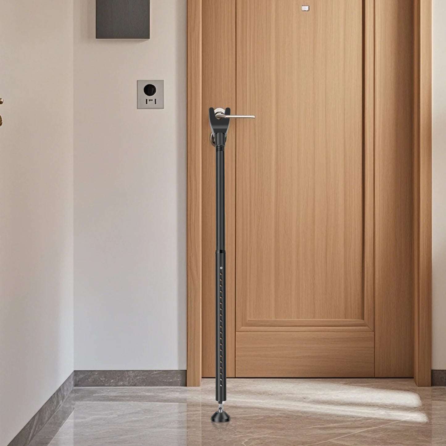 Door Security Bar 44-55 Inch Adjustable Door Security Bar Home Security Door Stopper Door Security 3 In 1 Door Jammer Security