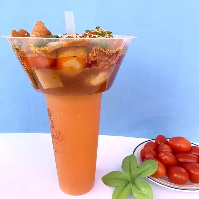 36 Set Disposable Snack Bowl and Drink Cup Set in One for Your Party Takeaway Container for Drink Beverage Transparent  Protest