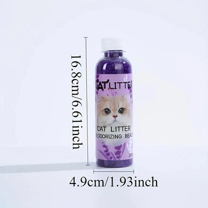 A bottle of cat litter deodorizing beads - make your home smell comfortable remove odors and deodorizers