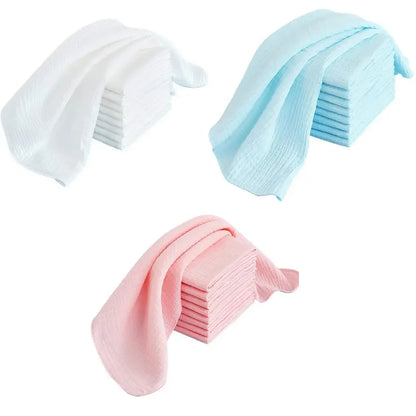 10PCS Baby Gauze Diapers 100% Cotton Baby Nappy for Newborn Changing 43x45cm Washable Reusable Double Layer Soft Baby Towels
