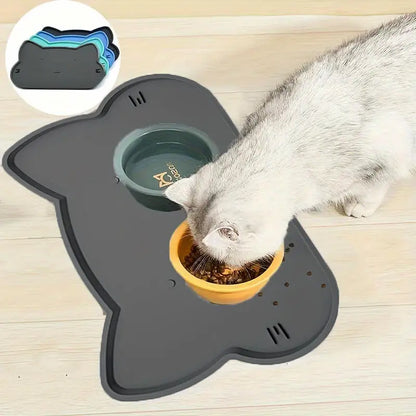 Silicone Pet Feeding Dog Cat Bowl Food Mat Non-Stick Waterproof Pet Food Feeding Pad Puppy Feeder Tray Water Cushion Placemat