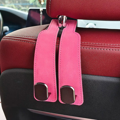 Car Seat Back Hook Suede Double-Headed Rear Storage Storage Small Hook Car Interior Decoration Supplies