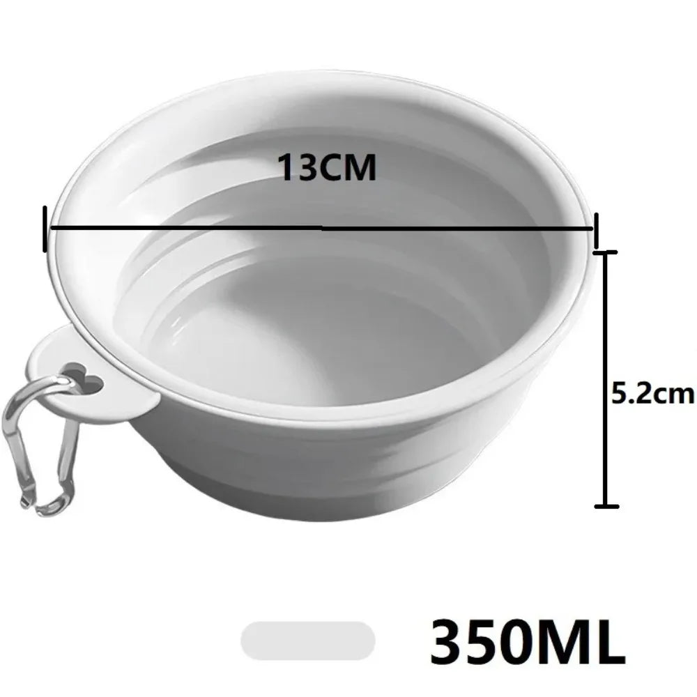 350ML Collapsible Dog Dish Foldable Pet Bowl Portable Water Drinking Bowl for Dogs Cats Outdoor Travel Hiking Camping