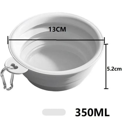 350ML Collapsible Dog Dish Foldable Pet Bowl Portable Water Drinking Bowl for Dogs Cats Outdoor Travel Hiking Camping
