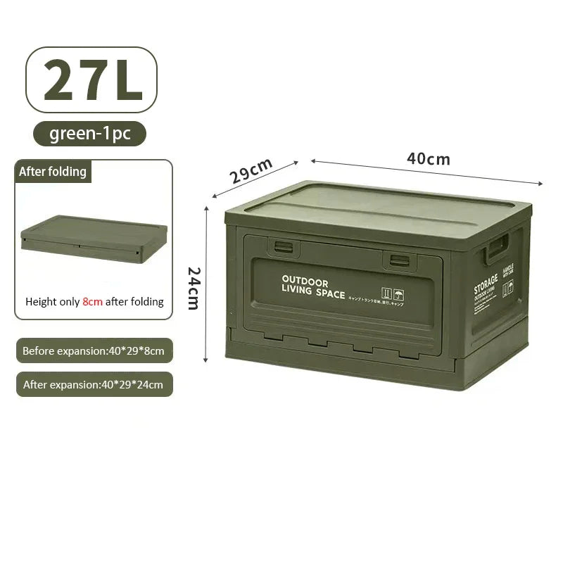 Folding Organizers Box Camping Storage Box Trunk Organizer Camping Picnic Camping Box Folding Outdoor Stool Organizers Storage