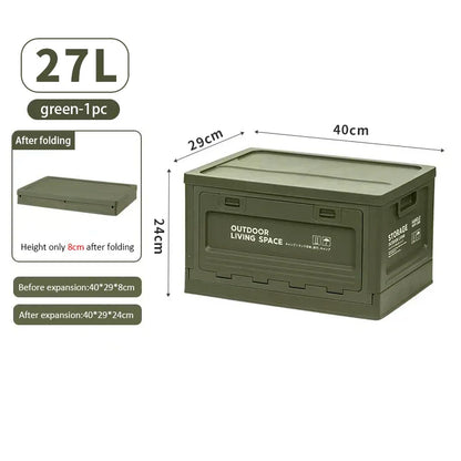 Folding Organizers Box Camping Storage Box Trunk Organizer Camping Picnic Camping Box Folding Outdoor Stool Organizers Storage