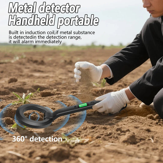 High Sensitivity Handheld Metal Detector with Alarm & Pinpoint Coil for Security/Industrial/Treasure Hunting