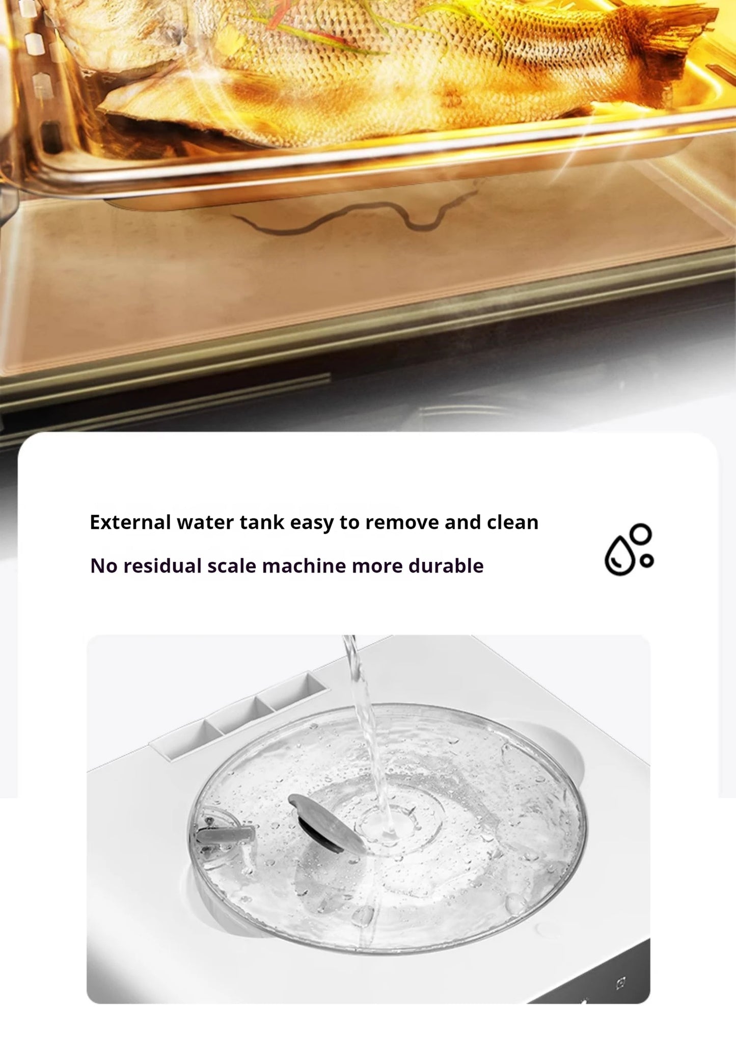 High-end smart air fryer, baking and frying dual-purpose, fully automatic and efficient touch-screen air steam oven for commerci