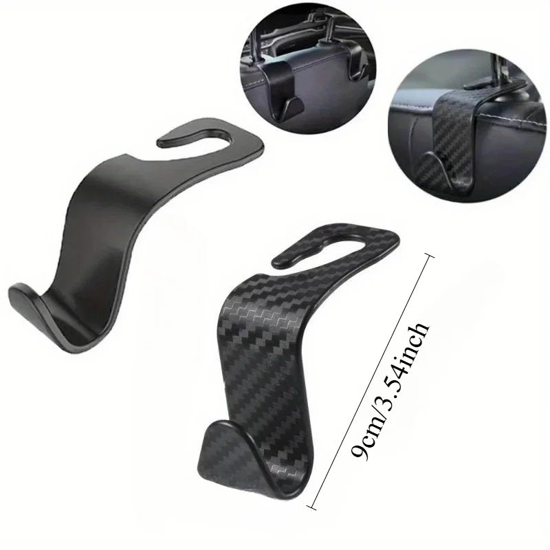 4Pcs Universal Auto Seat Headrest Hook Storage Hanger Car Vehicle Hooks Back Seat Organizer Holder Clip Car Interior Accessories