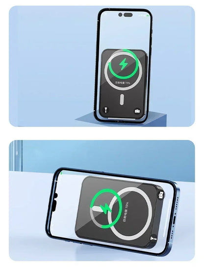 50000mAh Large Capacity Portable Magnetic Power Bank Wireless Charging Charger External Battery 20W PD Fast Charging for iPhone