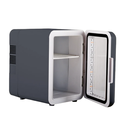 Grey Color Transparent Door Counter Drinks Cooler Freezer Table Top Small Mute Fridge Free Standing 4L Mini Fridge for Room