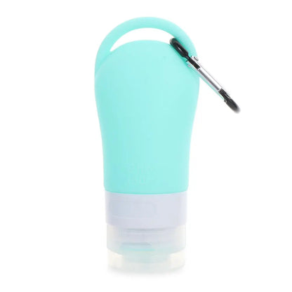 Travel Bottle Leakproof Silicone Refillable Squeezable Travel Tube with Keychain Hook for Cosmetic Toiletry Shampoo