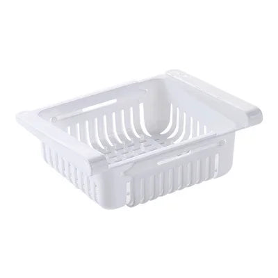 Kitchen Organizer Adjustable Kitchen Refrigerator Storage Rack Fridge Freezer Shelf Holder Pull-out Drawer Organiser Space Saver