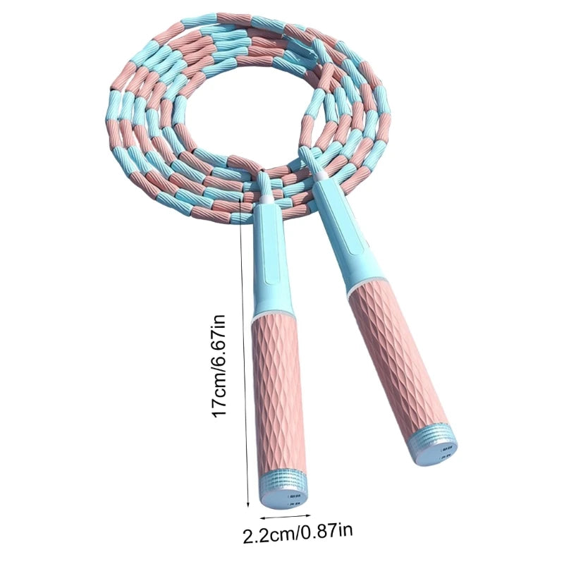 Beads Skipping Rope, Fitness Jumping Rope for Kids, Man and Women Tangles Frees Segmented Adjusted Length Jump Rope