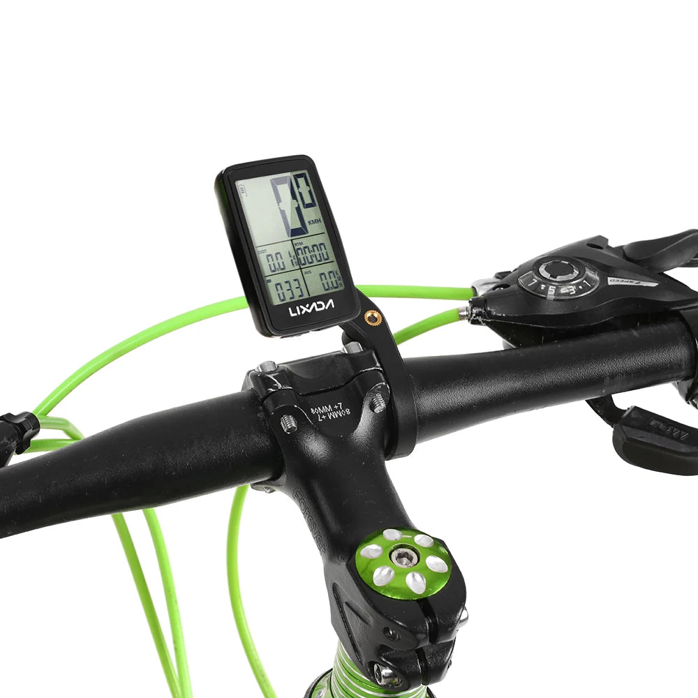 Lixada USB Rechargeable Wireless Bike Cycle Computer Bicycle Speedometer Odometer with Computer Mount Holder Computer