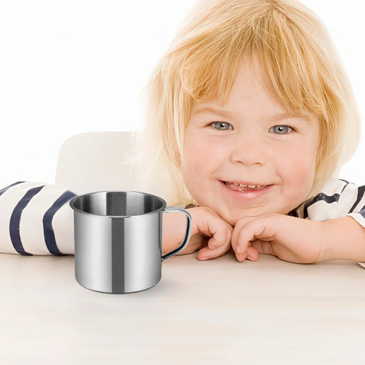 5 Pcs Stainless Steel Cups For Kids Lightweight Travel Mugs Water Drinking Containers Kitchen Bar Student Tea Coffee