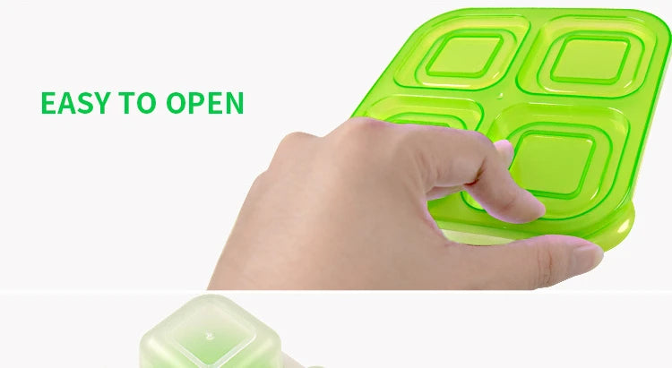 5 Pack Bento Snack Boxes - Reusable 4-Compartment Food Containers for School, Work and Travel