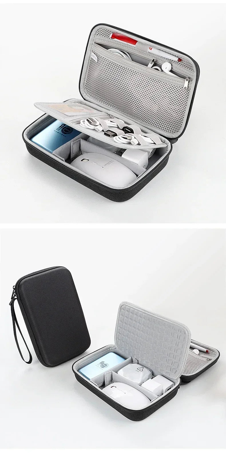Large Capacity Travel Electronics Accessories Organizer Tablet Hard Disk Cable Portable Storage Bag EVA Airbag Travel Bags