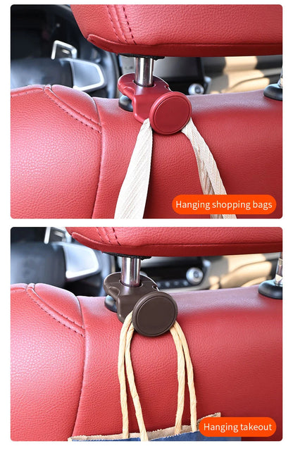 2pcs Universal Auto Seat Headrest Hooks Storage Hanger ABS Car Hook Vehicle Back Seat Organizer Holder Car Interior Accessories