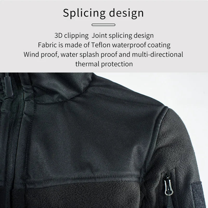 Winter Tactical Fleece Jacket Military Army Jacket Thermal Warm Camouflage Work Coats Mens Clothes Husband  Field Jacket Outwear