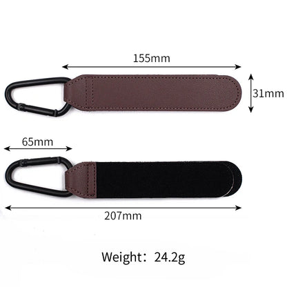 Leather Shopping Cart Hooks Trolley Hooks PU Adjustable Stroller Hooks Motorcycle Hooks Accessories