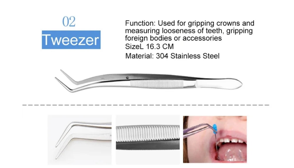 Stainless Steel Dentist Prepared Tool Box Dental Tools Kit Dental Mirror Probe Tweezer Dental Oral Care Instrument Dentistry sup