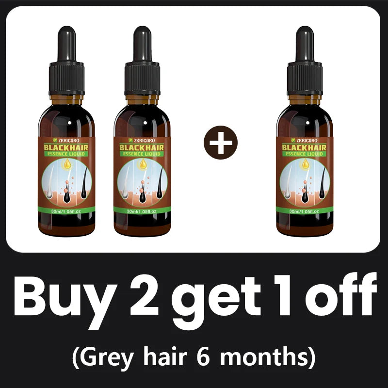 Grey hair serum for men and women, from white to black