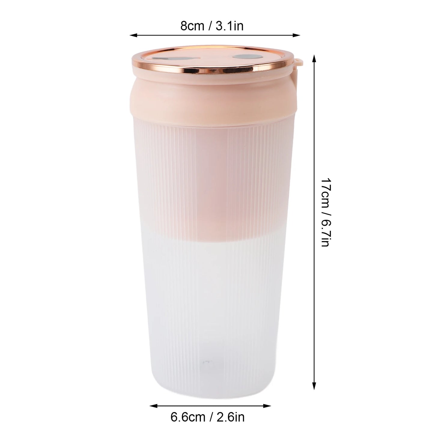 Portable Blender 4 Blades Cordless 300ml Capacity USB Rechargeable Handheld Personal Size Blender for Juice Shakes Smoothies